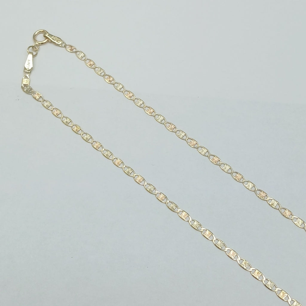 CADENAS TEJIDO GUCHI ORO 10K 55 CM 2.9 GR (NUEVO)