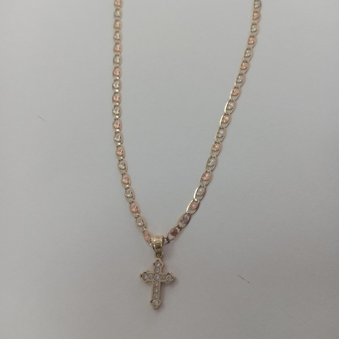 CADENA, CRUZ ORO 14 K 7.1 GRMS (SEMINUEVO)