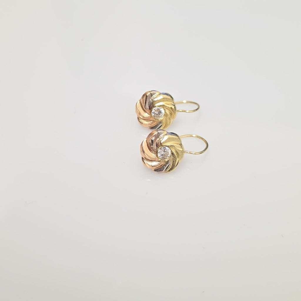 ARRACADAS PAR ORO COMBINADO 10 K 1,40 GRMS (SEMINUEVO)