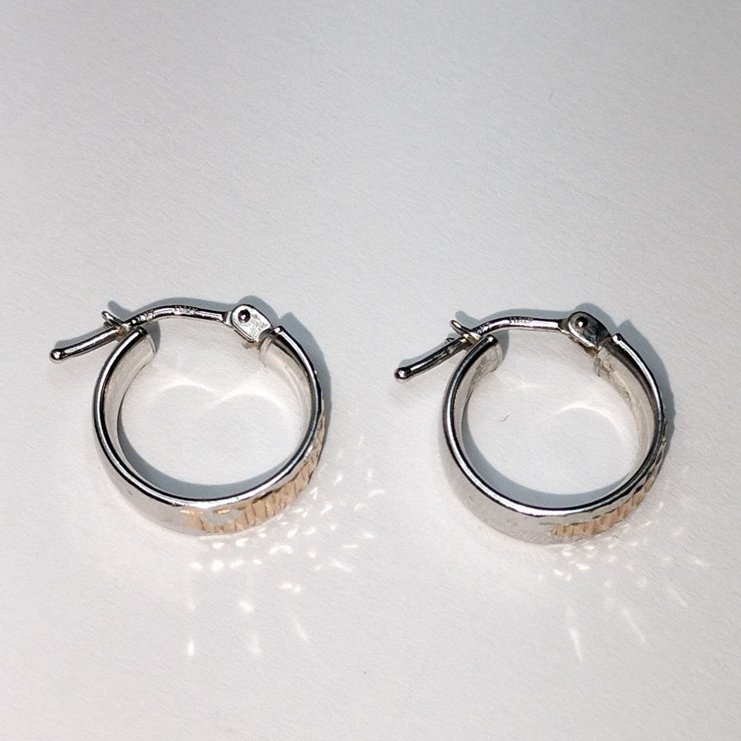 ARRACADAS PAR ORO,ORO BLANCO 14 K 1,40 GRMS (SEMINUEVO)
