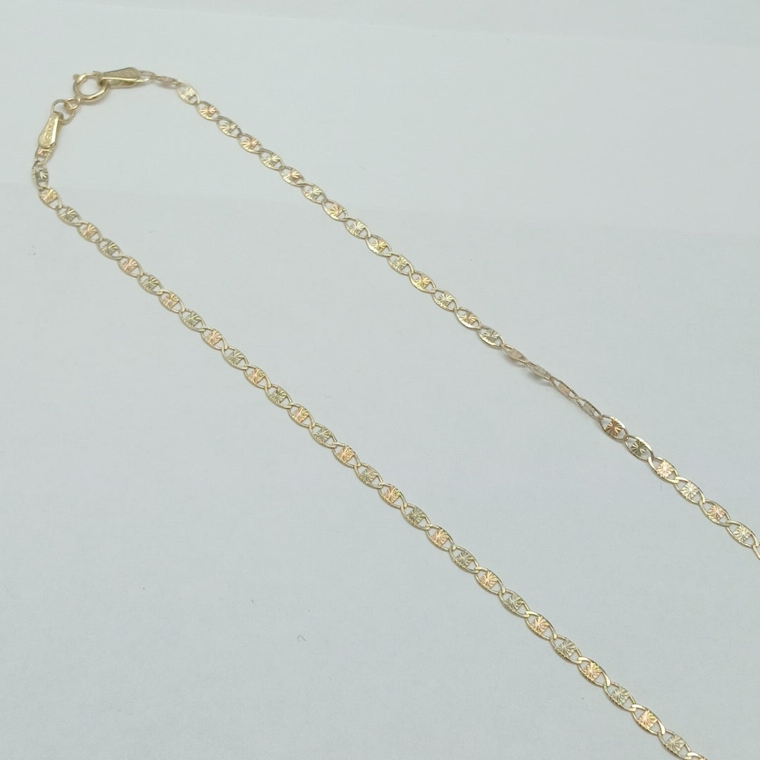 CADENAS TEJIDO GUCHI ORO 10K 55 CM 2.9 GR (NUEVO)