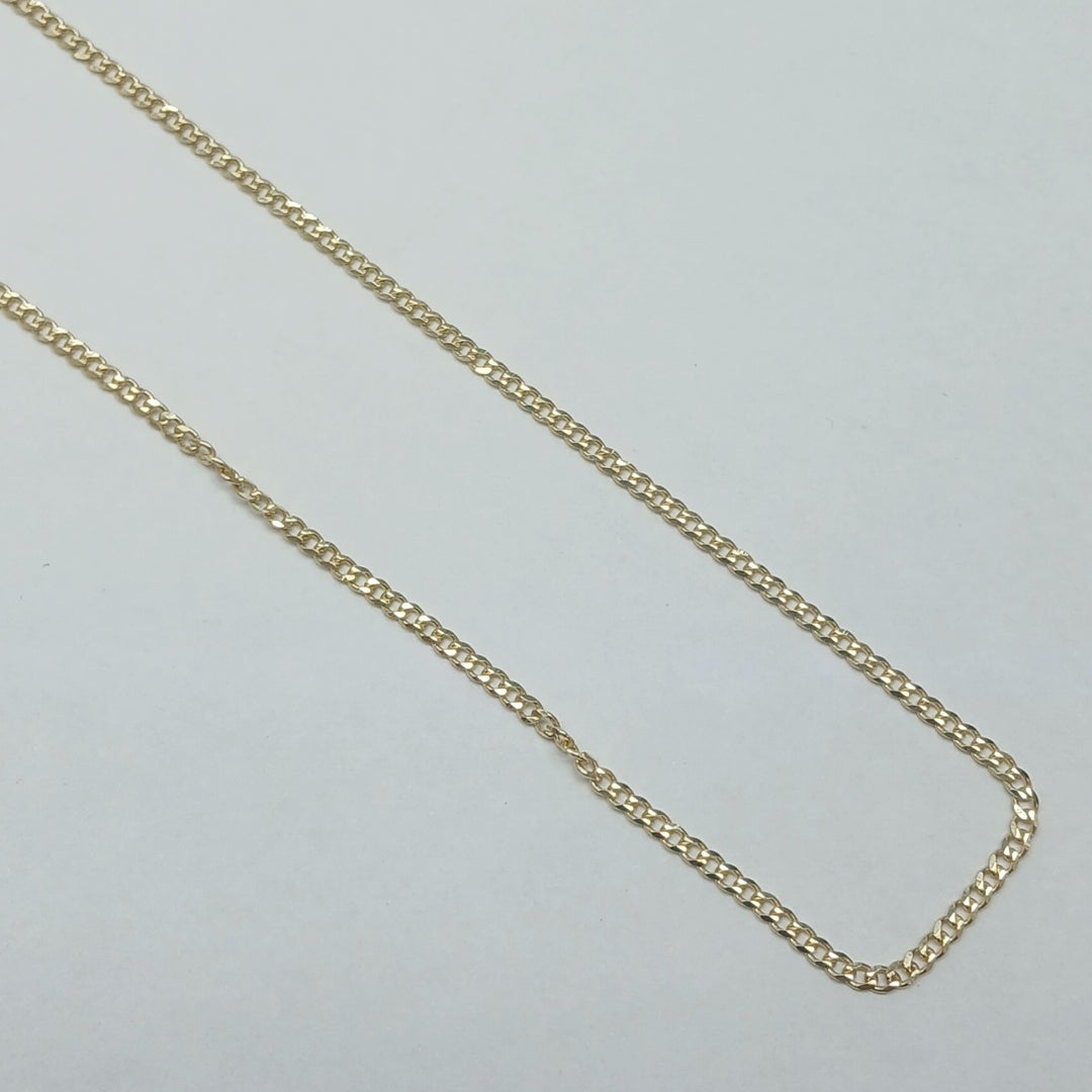 CADENAS TEJIDO BARBADA ORO 10K 55 CM 3.8 GR (NUEVO)