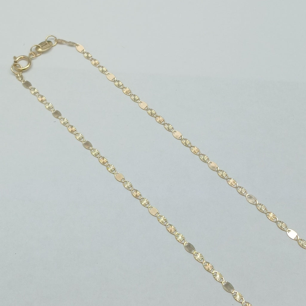 CADENAS TEJIDO GUCHI ORO 10K 40 A 45 CM 1.4 GR (NUEVO)