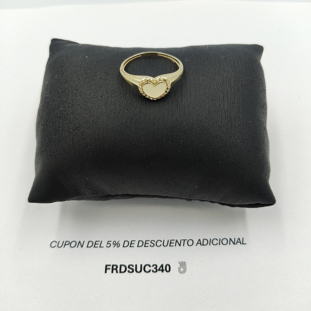 ANILLOS ANILLITO FIG CORAZON 10K TALLA 8 1.7 GR (NUEVO)