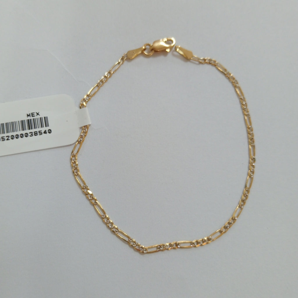 PULSERA 3X1 DIAMANTADA 14K 18 CM 1.5 GR (NUEVO)