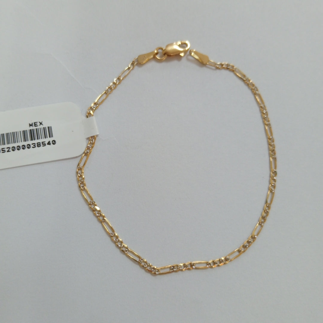 PULSERA 3X1 DIAMANTADA 14K 18 CM 1.5 GR (NUEVO)