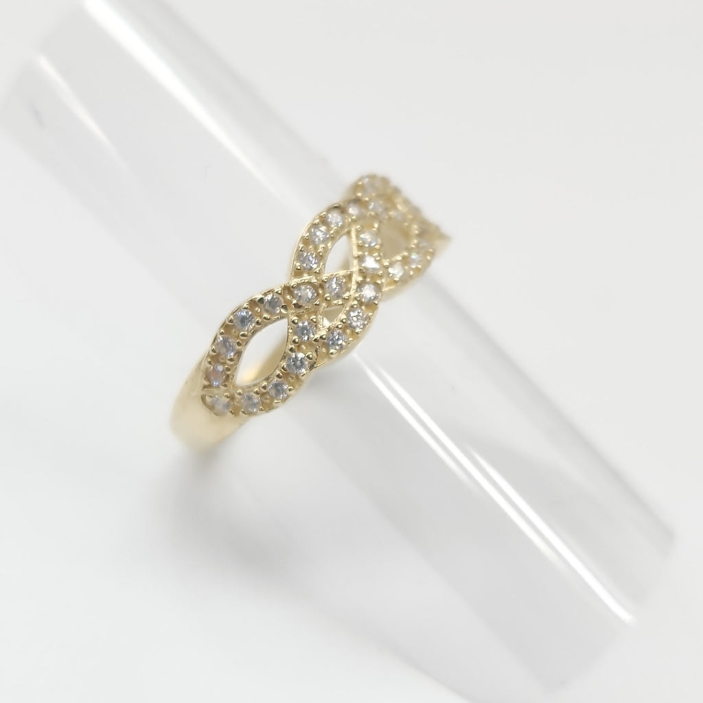 ANILLOS C CIRCONIAS 14K TALLA 8 2.5 GR (NUEVO)