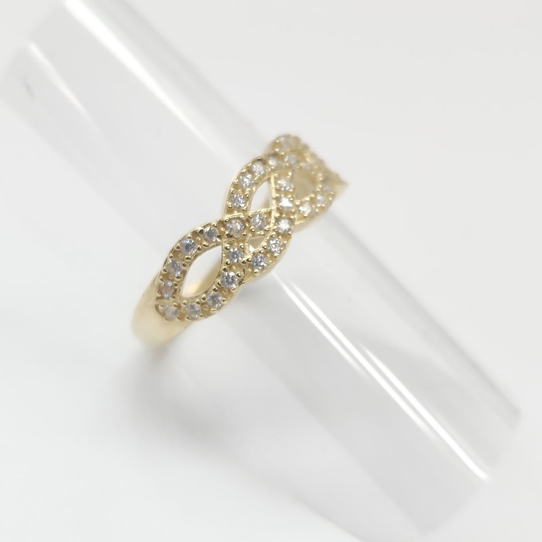 ANILLOS C CIRCONIAS 14K TALLA 8 2.5 GR (NUEVO)
