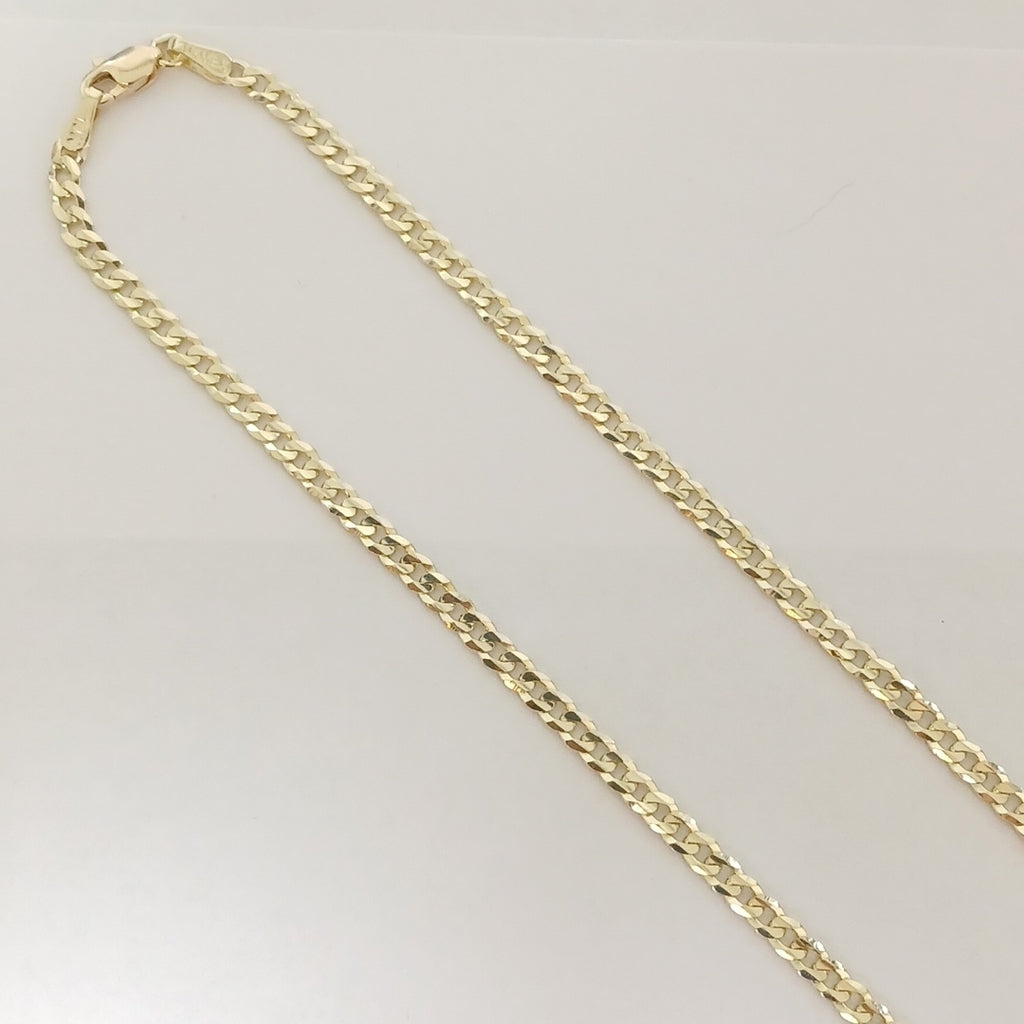 CADENAS TEJIDO BARBADA ORO 10K 55 CM 8.4 GR (NUEVO)