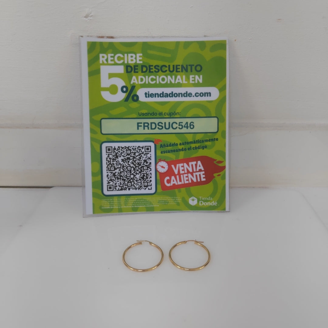 ARRACADAS PAR ORO 14 K 3.8 GRMS (SEMINUEVO)