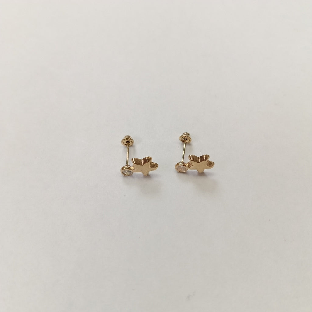 BROQUELES BROQUEL FIG ESTRELLA C CIRCONIA 14K 0.2603 GR (NUEVO)