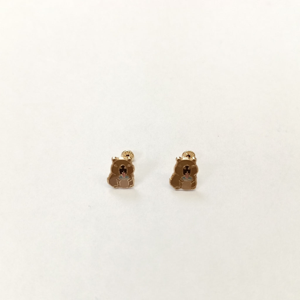 BROQUELES BROQUEL FIG CAPIBARA 14K 0.2657 GR (NUEVO)