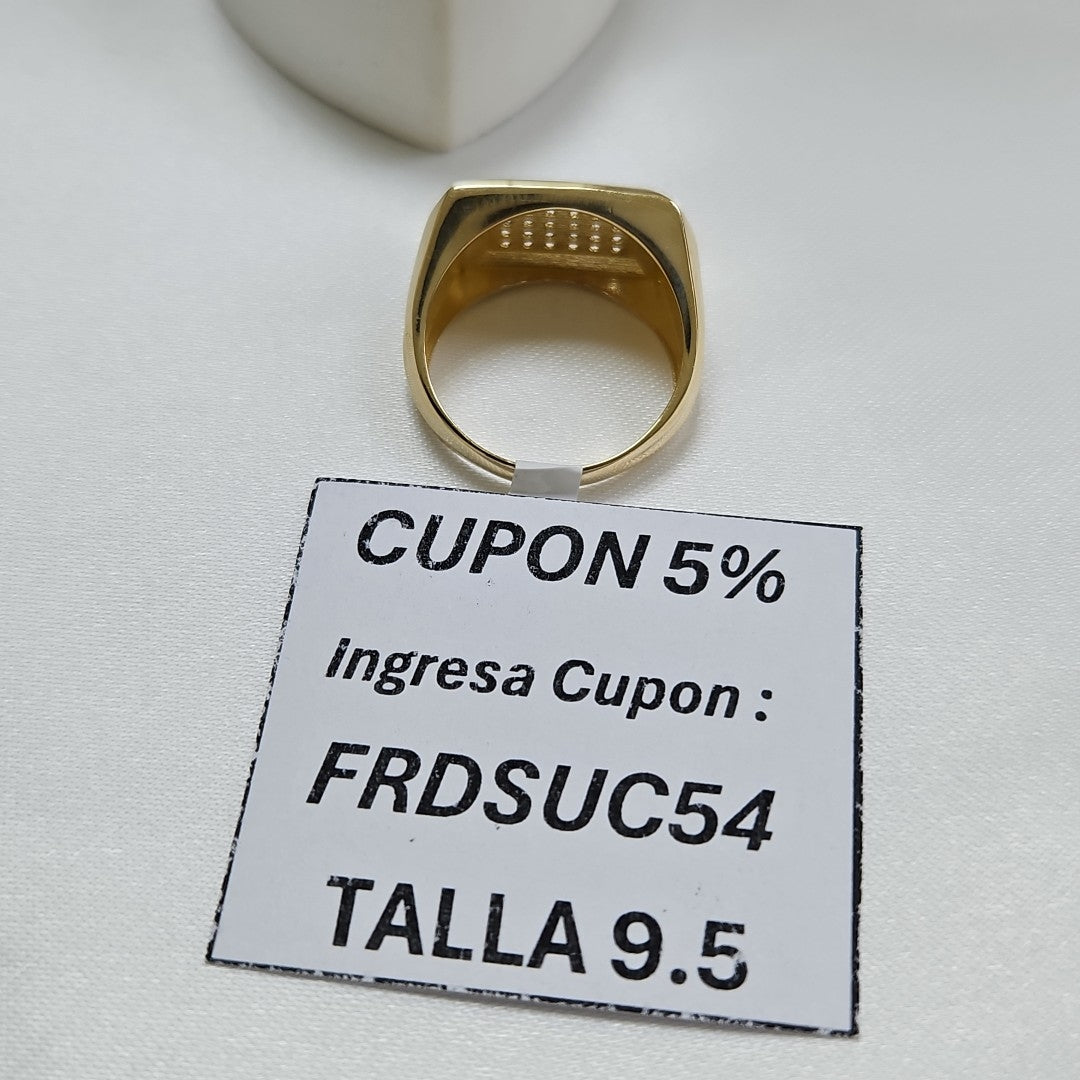 ANILLO C CIRCONIAS 14K 9.5 TALLA 5.4 GR (NUEVO)
