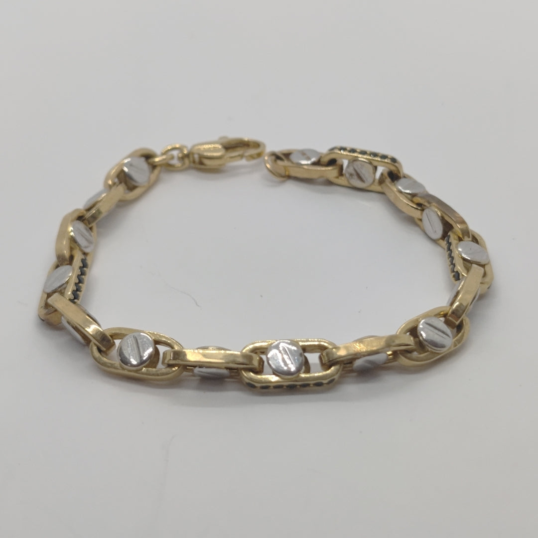 PULSERA ORO BLANCO 14 K 10.6 GRMS (SEMINUEVO)