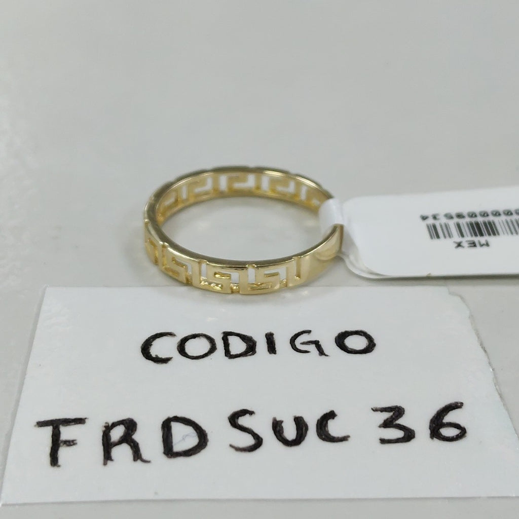 ANILLO ARGOLLA C GRECAS 14K 7 TALLA 1.5 GR (NUEVO)