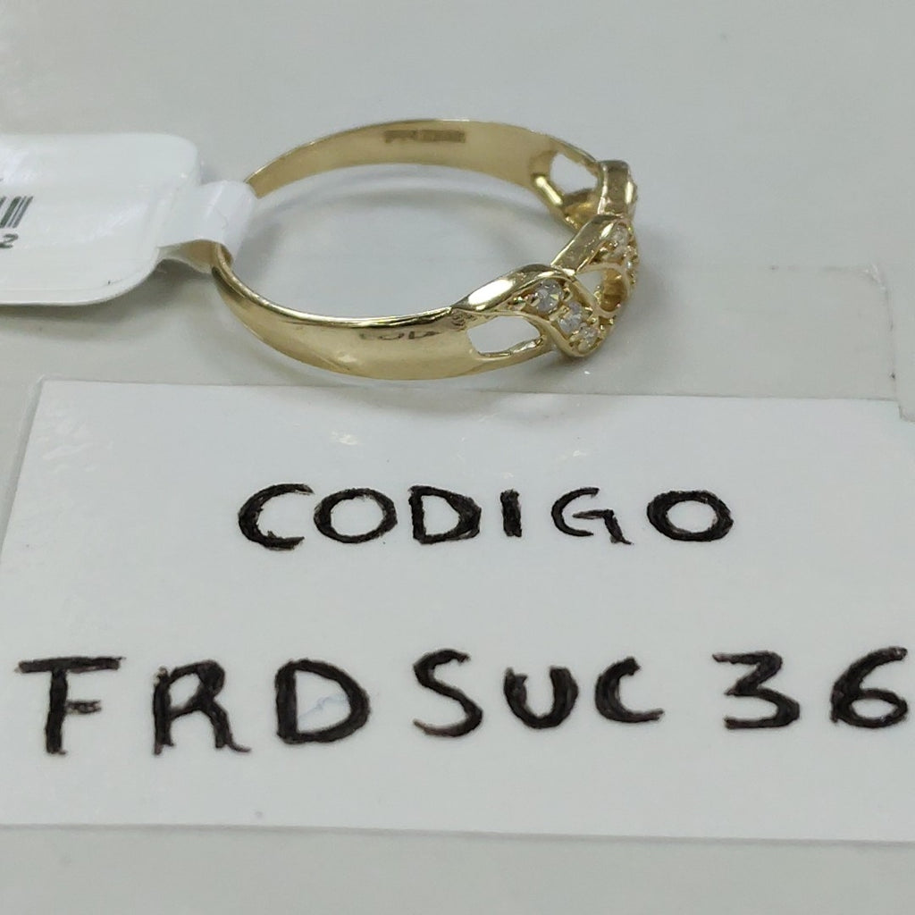ANILLOS CON CIRCONIAS 14K TALLA 8 1.4 GR (NUEVO)
