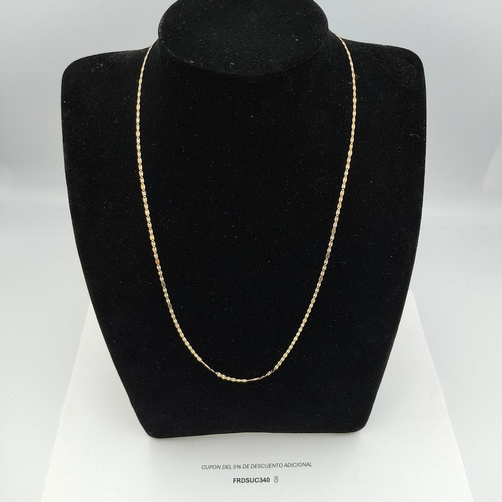 CADENAS TEJIDO GUCHI ORO 10K 55 CM 1.7 GR (NUEVO)