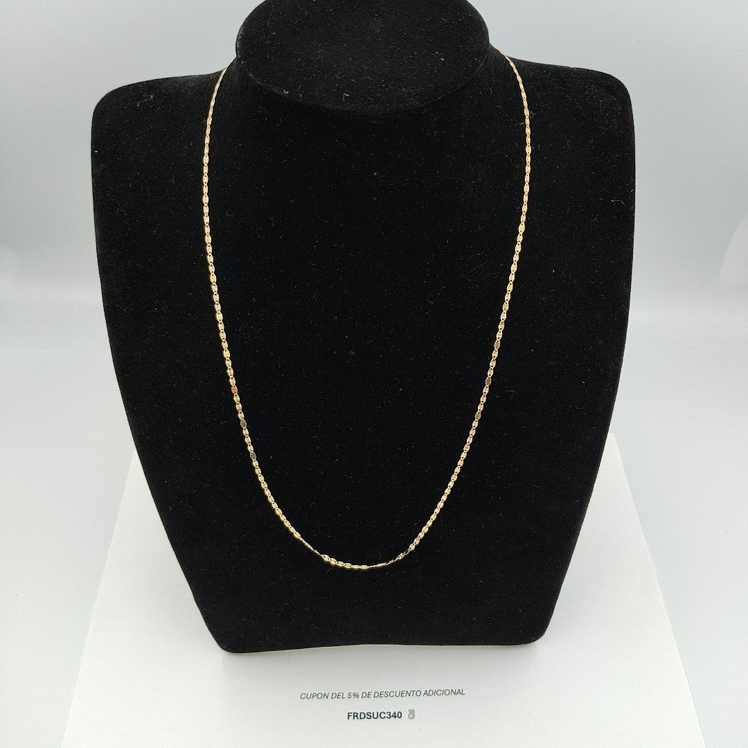 CADENAS TEJIDO GUCHI ORO 10K 55 CM 1.7 GR (NUEVO)