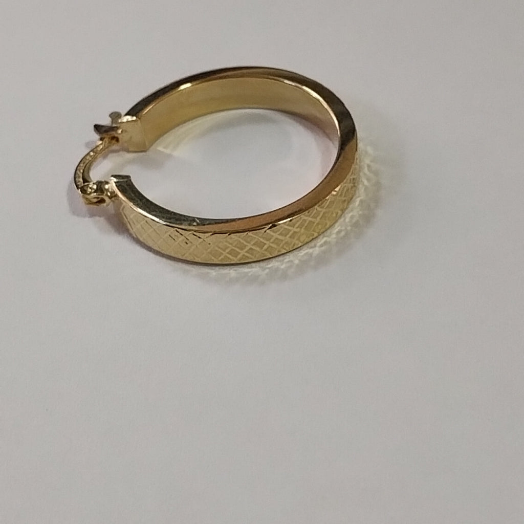 ARETES TEJIDO ARRACADAS FACETADAS 14K 3 GR (NUEVO)