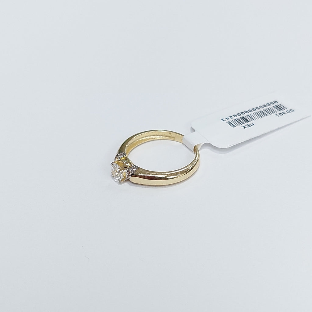 ANILLO ANILLITO C CIRCONIAS 14K 7 TALLA 2.3 GR (NUEVO)
