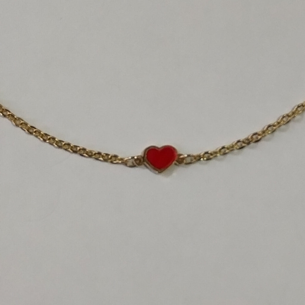 PULSERA ESPECIAL CON CORAZONES 14K 18 CM 1.4 GR (NUEVO)