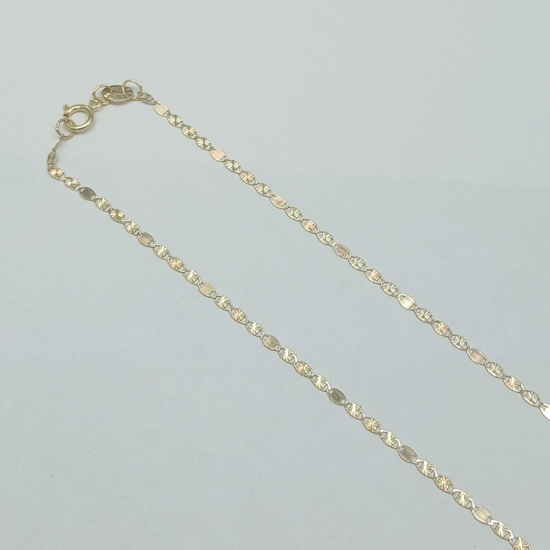 CADENAS TEJIDO GUCHI ORO 10K 40 A 45 CM 1.4 GR (NUEVO)