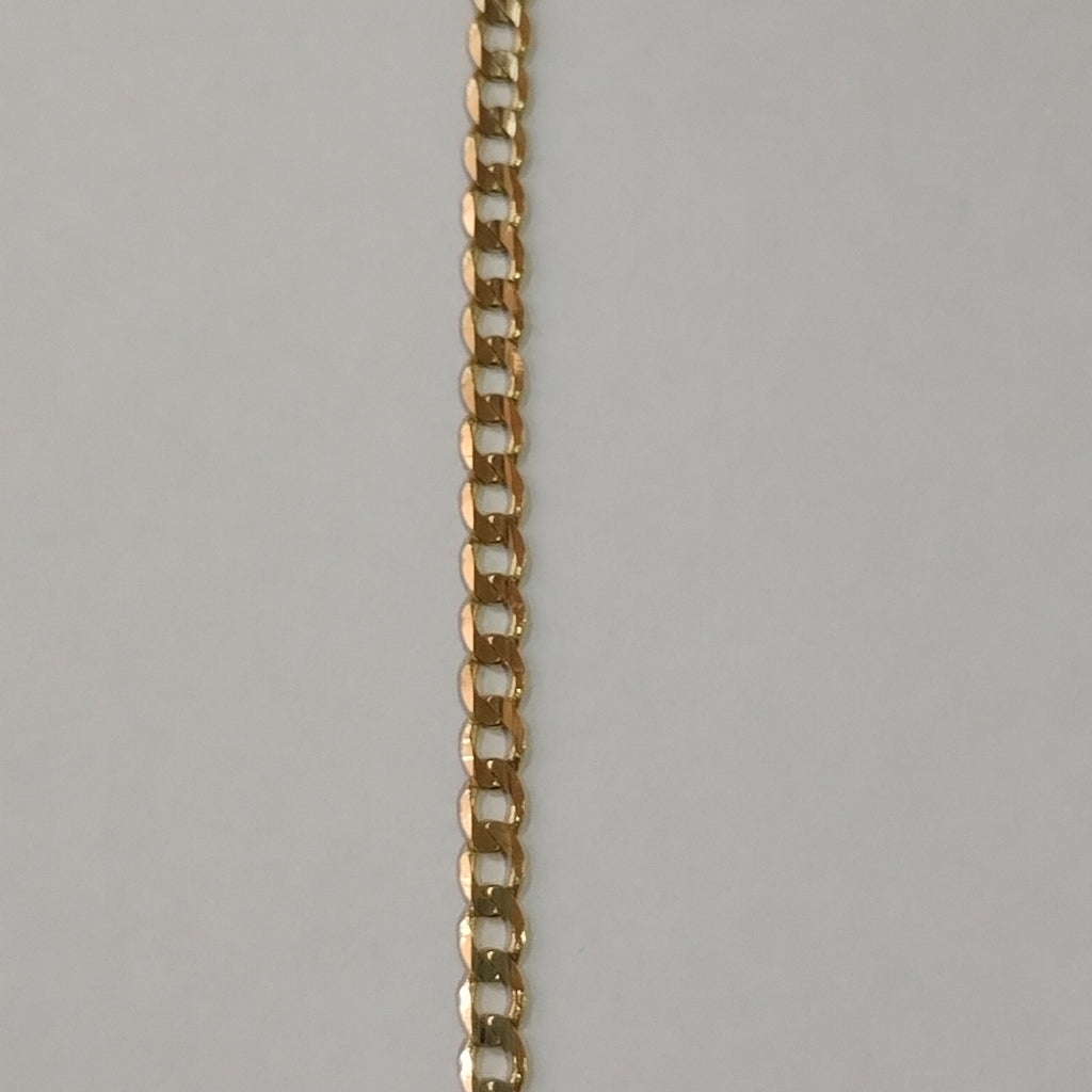 PULSERA TEJIDO BARBADA 14K 18 CM 3.2 GR (NUEVO)