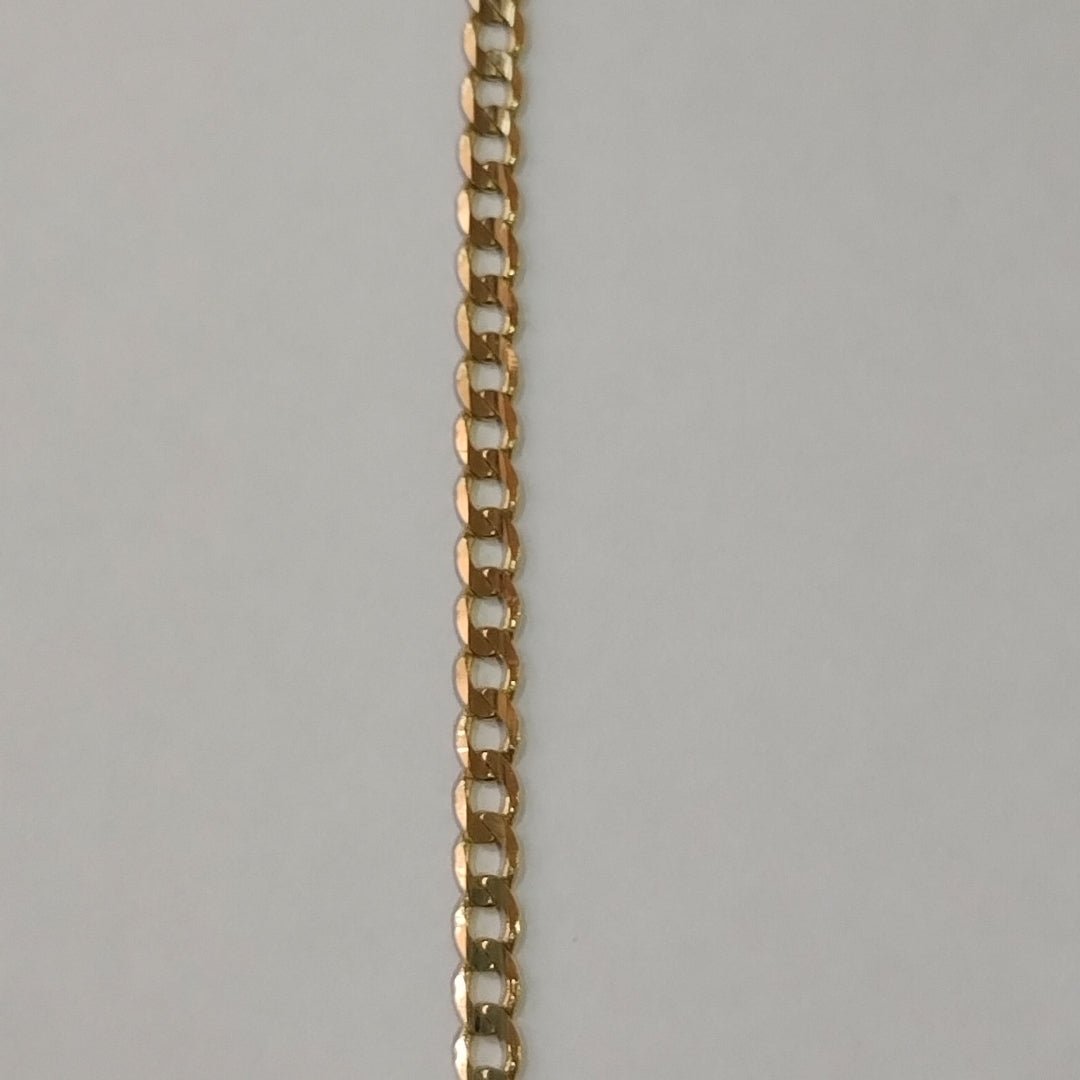 PULSERA TEJIDO BARBADA 14K 18 CM 3.2 GR (NUEVO)