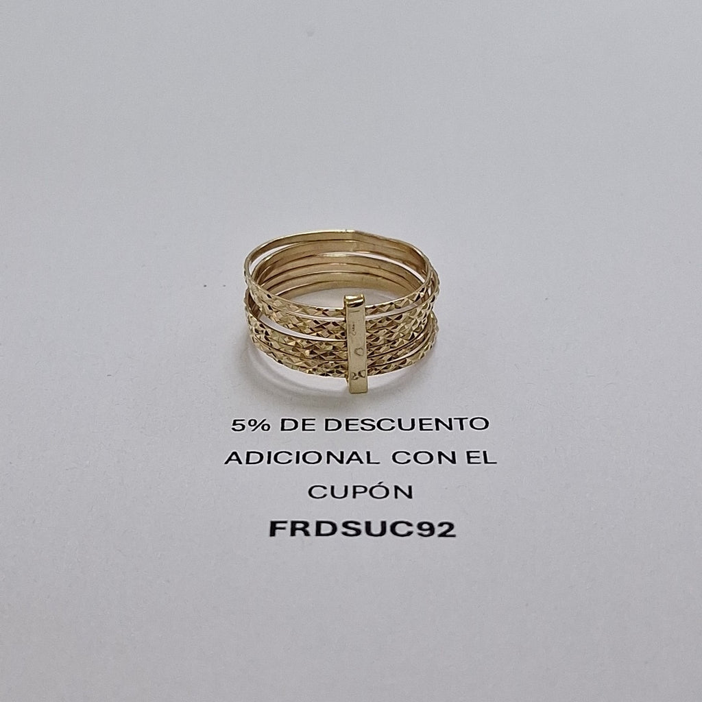 ANILLO ANILLITO SEMANARIO UNIDO 14K 9 TALLA 3.4 GR (NUEVO)