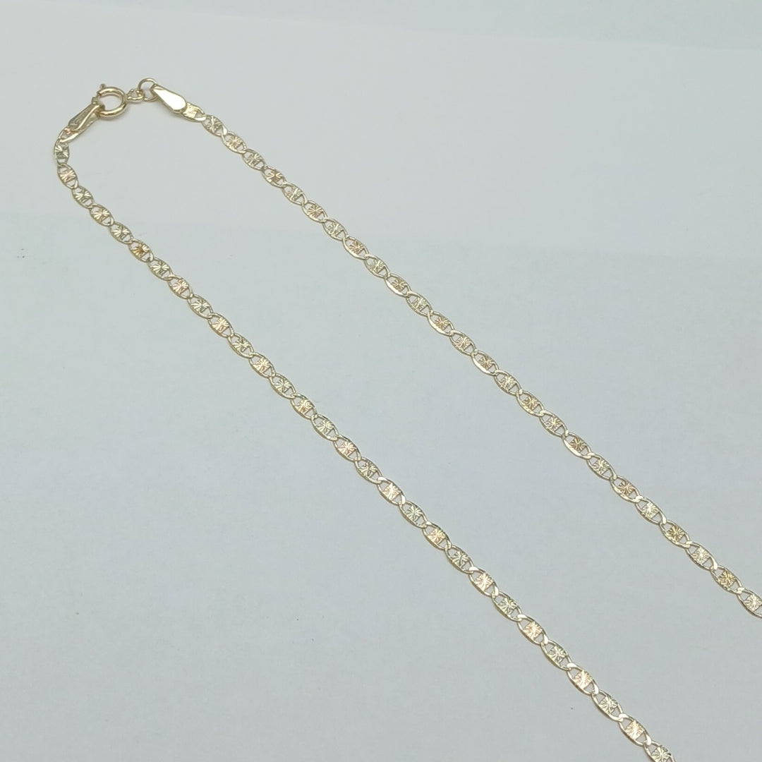 CADENAS TEJIDO GUCHI ORO 10K 55 CM 2.8 GR (NUEVO)