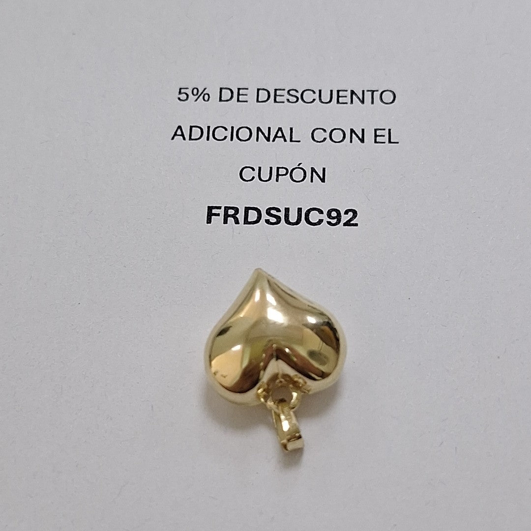 DIJE TEJIDO CORAZON LISO 14K 1.3 GR (NUEVO)