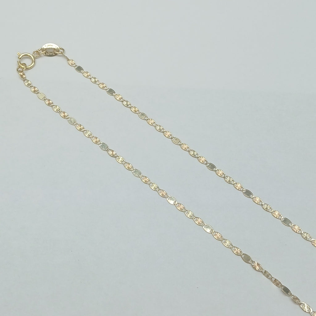 CADENAS TEJIDO GUCHI ORO 10K 40 A 45 CM 1.4 GR (NUEVO)