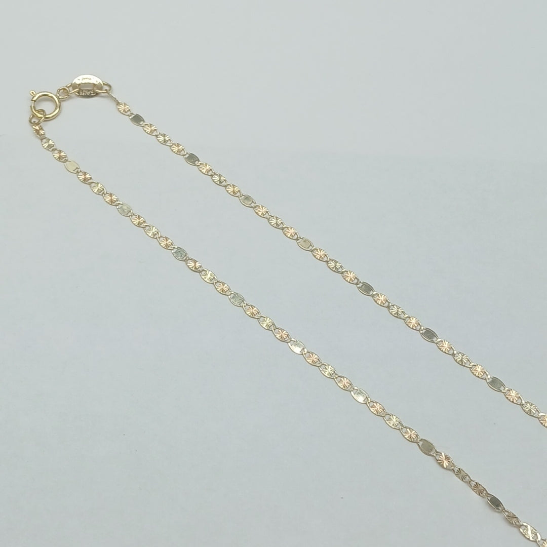 CADENAS TEJIDO GUCHI ORO 10K 40 A 45 CM 1.4 GR (NUEVO)
