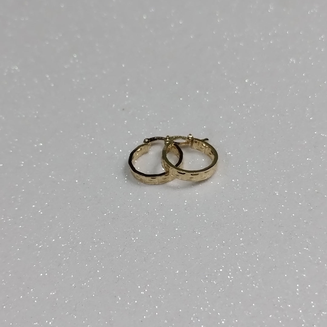 ARETES ARRACADAS FIG GRECAS 14K 1.8 GR (NUEVO)