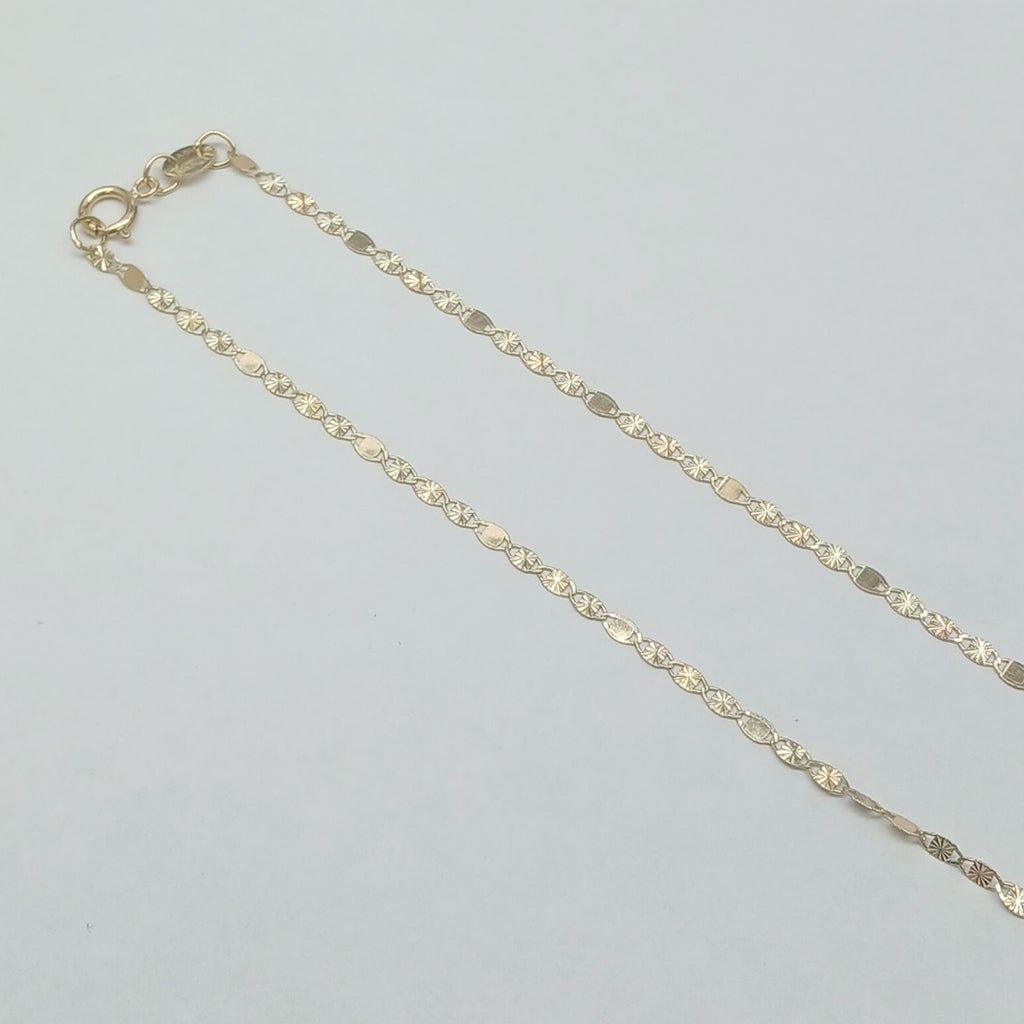 CADENAS TEJIDO GUCHI ORO 10K 40 A 45 CM 1.4 GR (NUEVO)