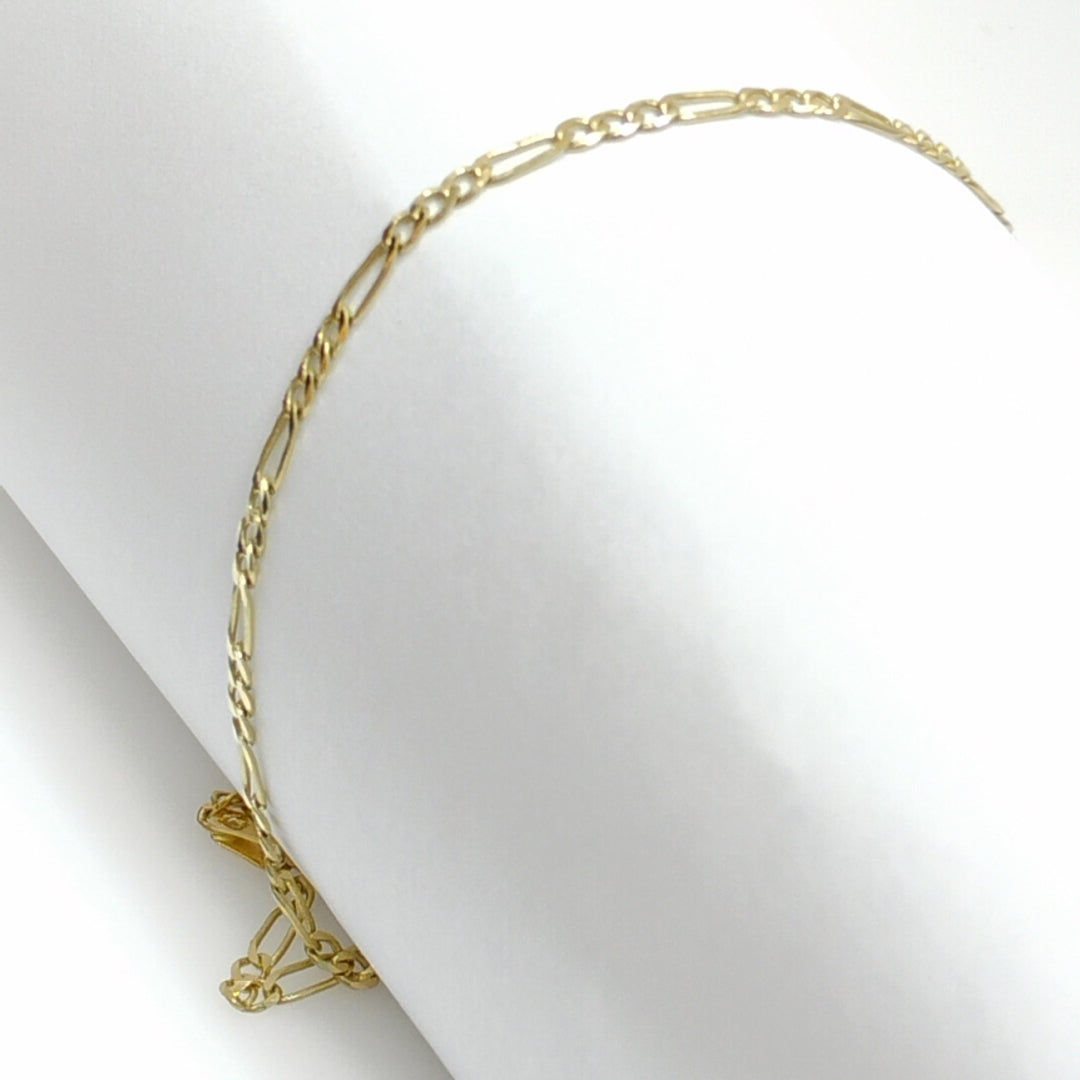 PULSERA TEJIDO 3X1 14K 21 CM 2.3 GR (NUEVO)
