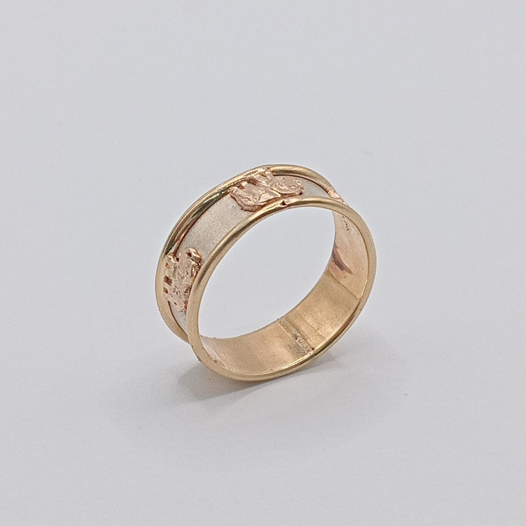 ARGOLLA ORO COMBINADO 14 K 4,10 GRMS (SEMINUEVO)