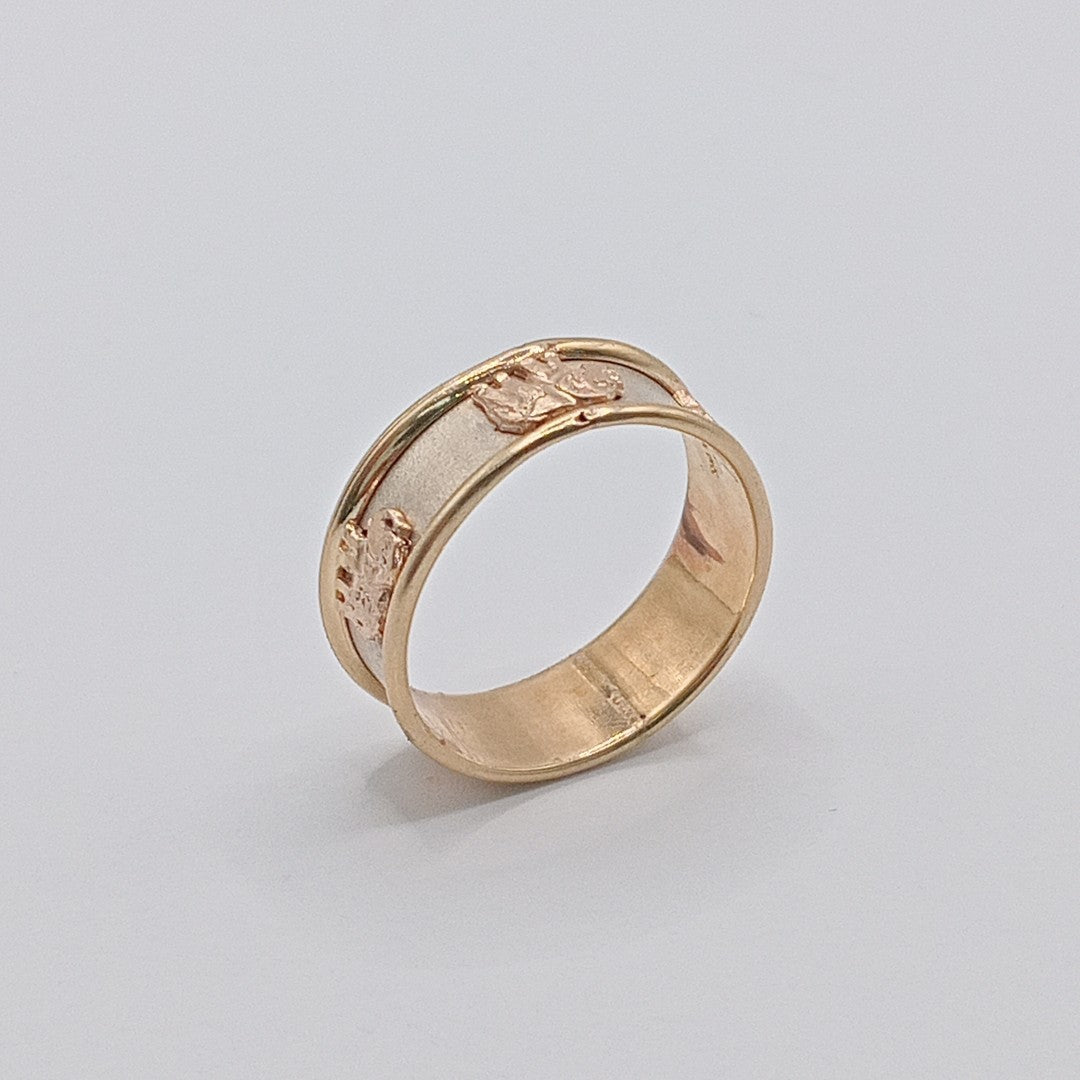 ARGOLLA ORO COMBINADO 14 K 4,10 GRMS (SEMINUEVO)
