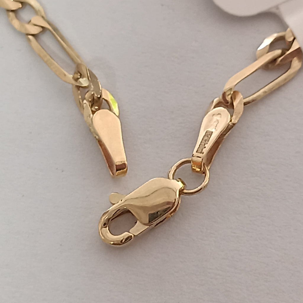 PULSERA TEJIDO 3X1 14K 21 CM 3 GR (NUEVO)