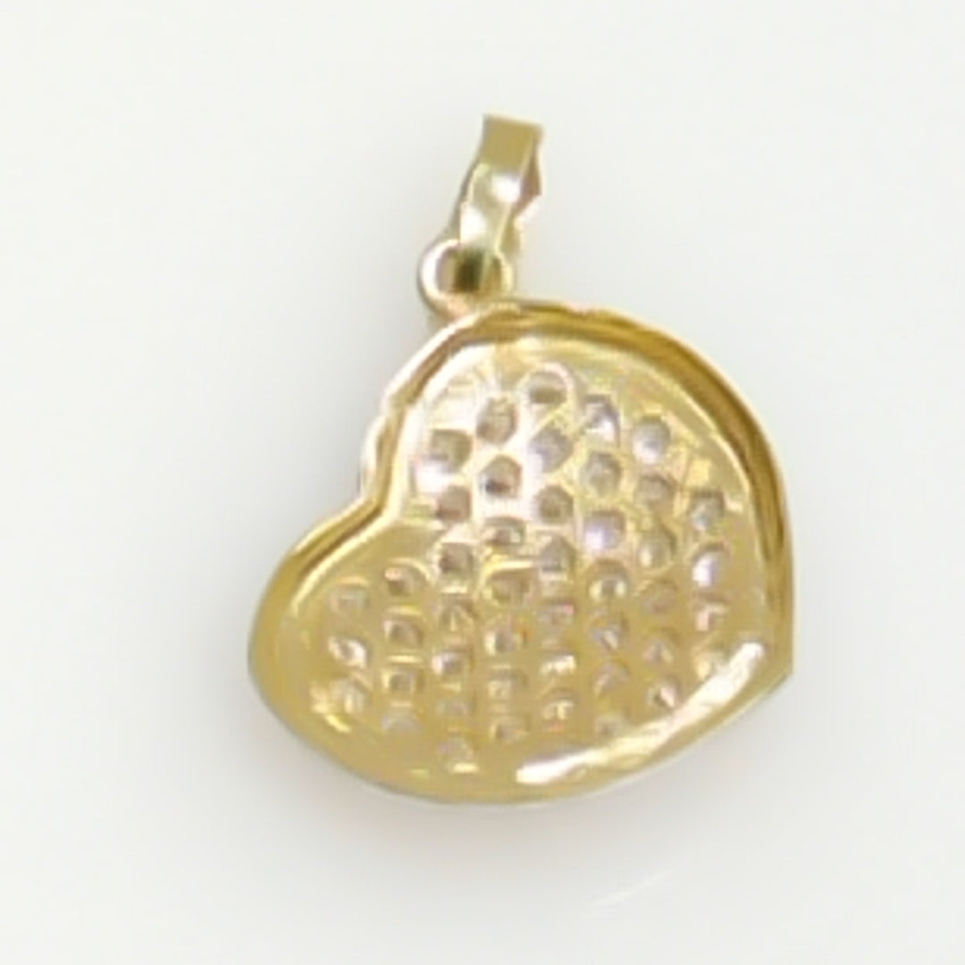 DIJE CORAZON CON CIRCONIAS 14K 1.8 GR (NUEVO)