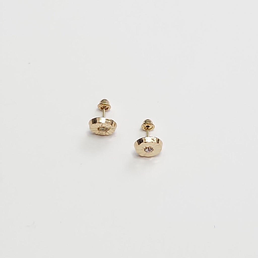BROQUELES BROQUEL FIG BOTON C CIRCONIA 14K 0.2916 GR (NUEVO)
