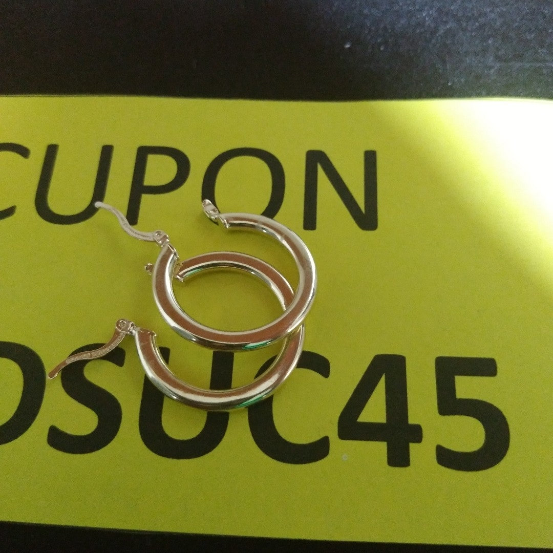 ARETES TEJIDO ARRACADA LISA 14K 2 GR (NUEVO)