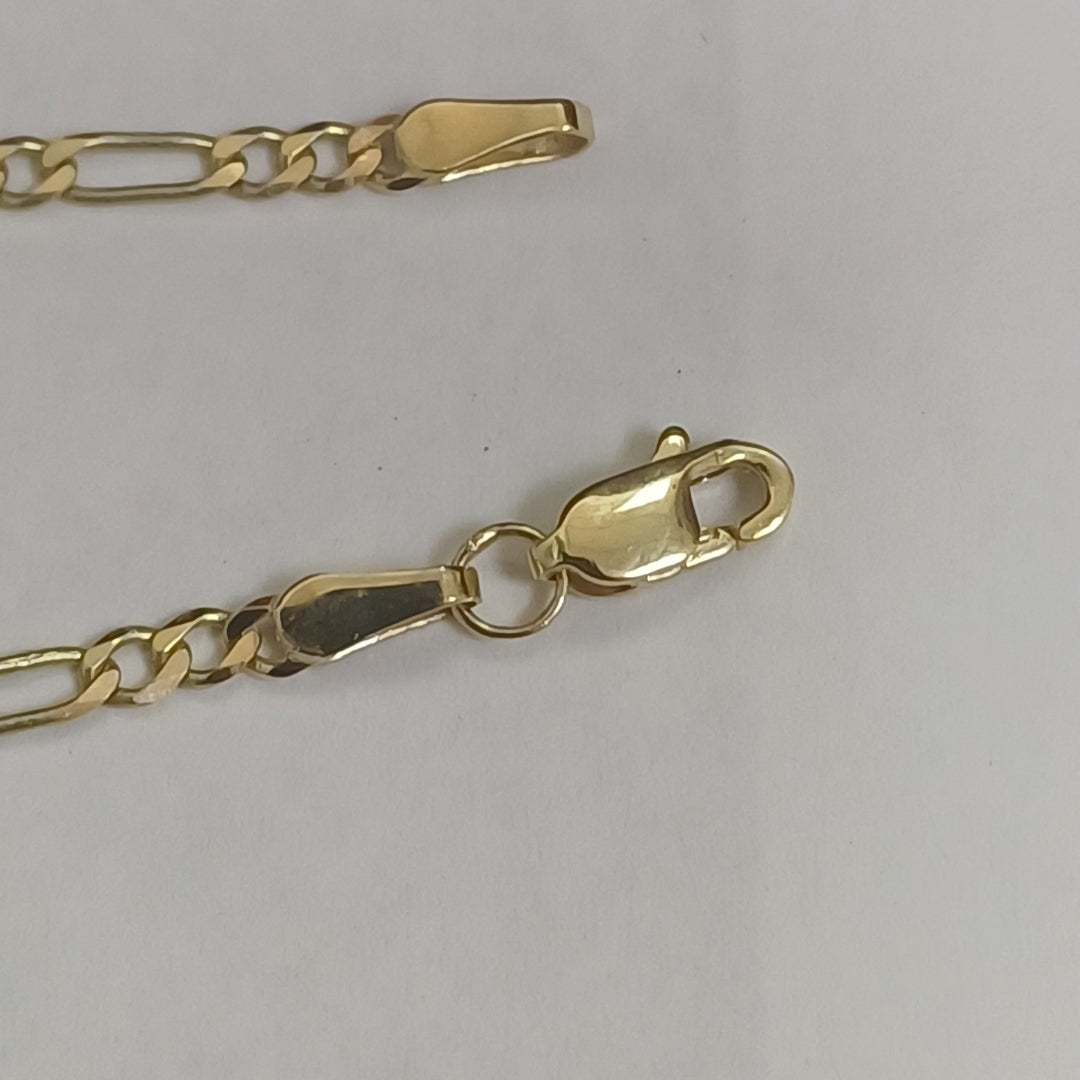 PULSERA TEJIDO 3X1 14K 18 CM 2 GR (NUEVO)