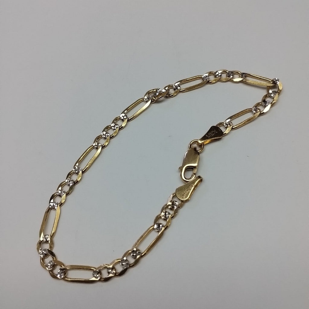 PULSERA 3X1 DIAMANTADA 14K 18 CM 4.1 GR (NUEVO)