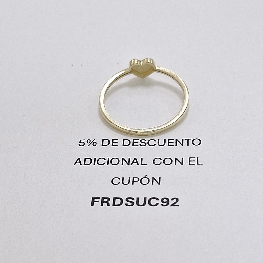 ANILLOS ANILLITO FIG CORAZON 10K TALLA 8 1.1 GR (NUEVO)