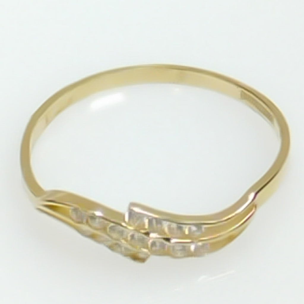 ANILLOS CON CIRCONIAS 14K TALLA 7 0.8 GR (NUEVO)