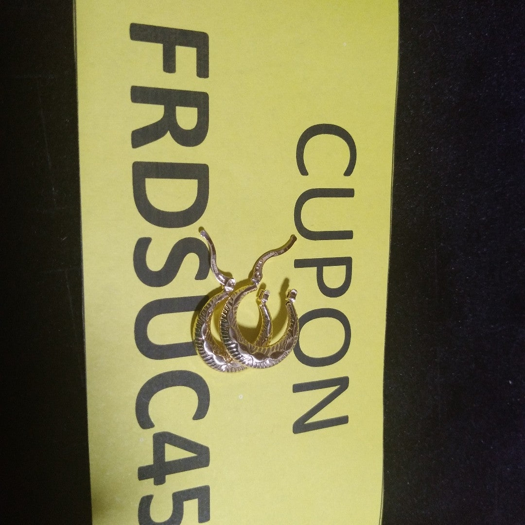 ARETES ARRACADAS HUECAS 14K 1.7 GR (NUEVO)