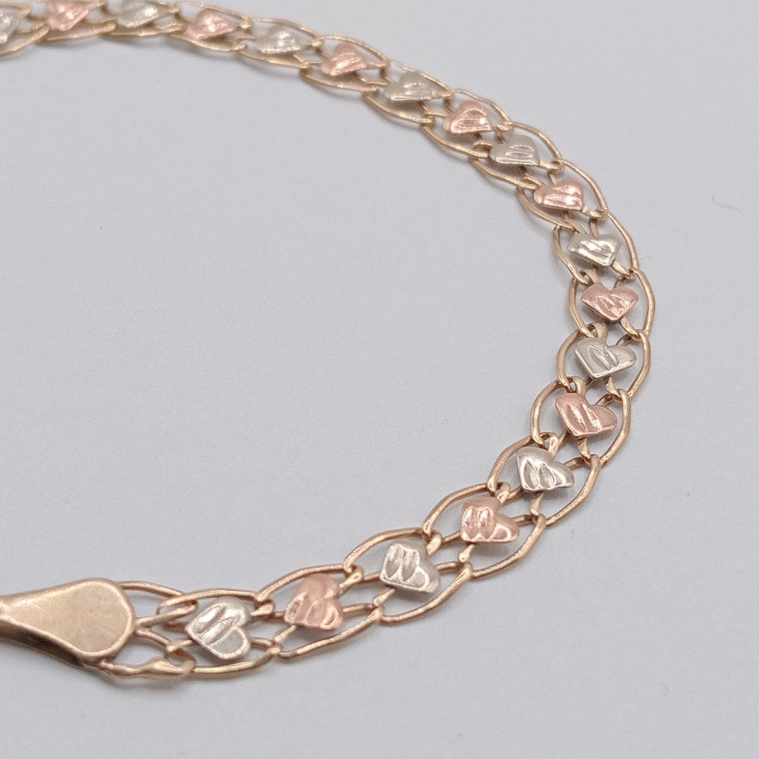 PULSERA ORO COMBINADO 10 K 3.5 GRMS (SEMINUEVO)