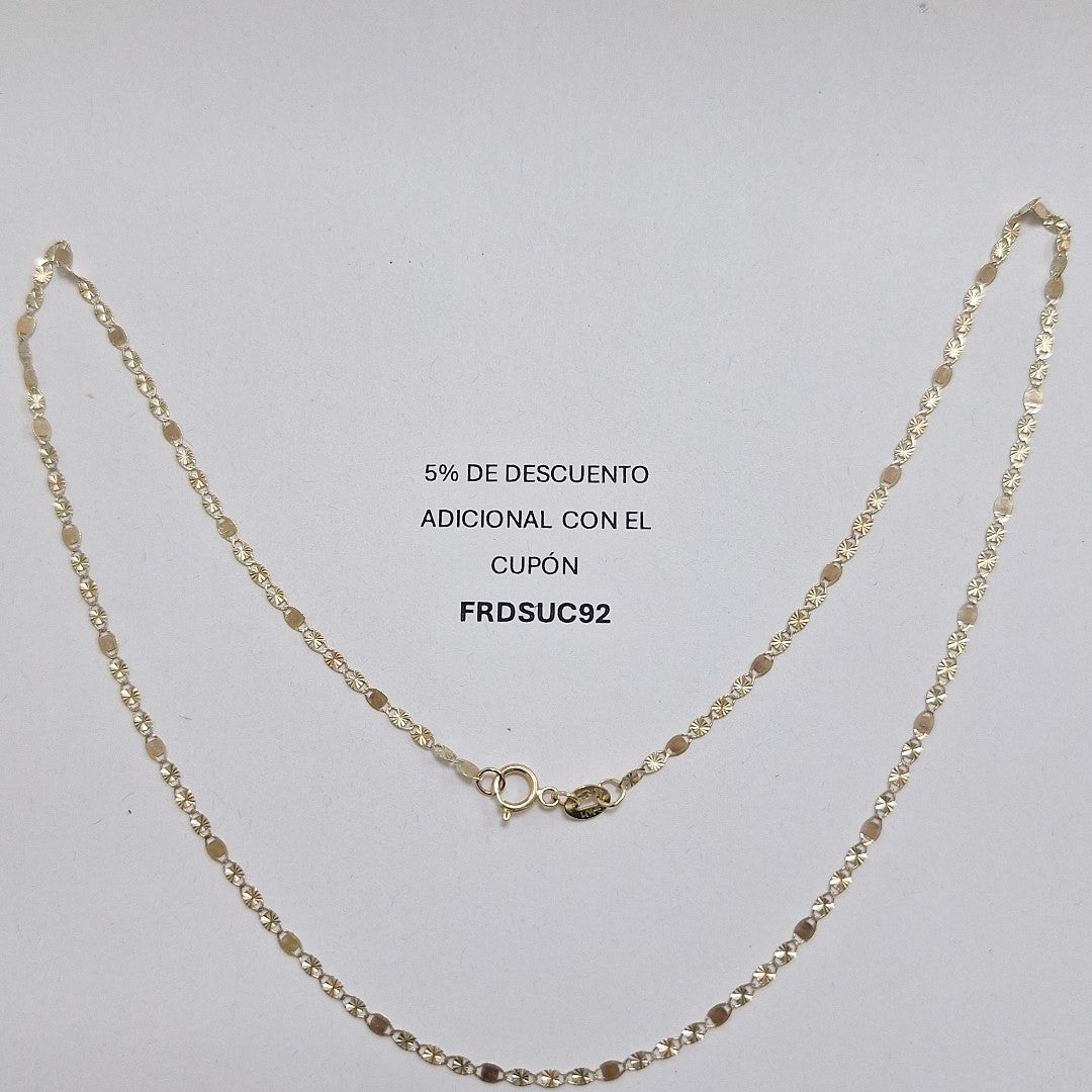 CADENAS TEJIDO GUCHI ORO 10K 40 A 45 CM 1.4 GR (NUEVO)