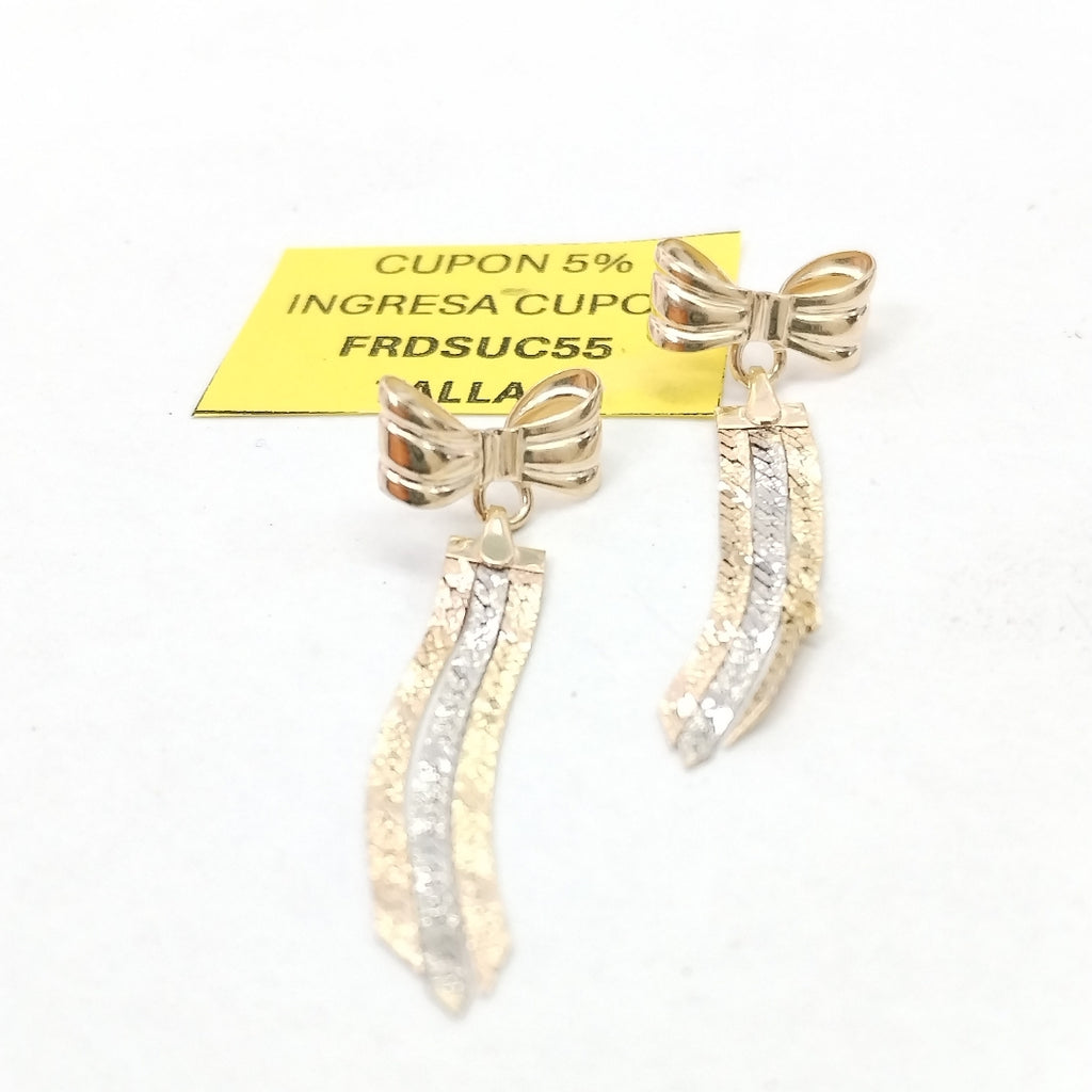 BROQUELES PAR ORO,ORO COMBINADO 14 K 2,40 GRMS (SEMINUEVO)